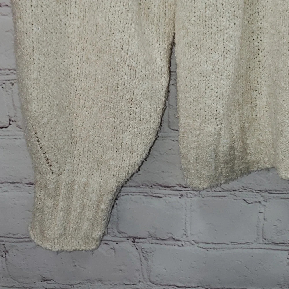 American Eagle Fairisle Cream Blue Mockneck Sweater Women's Size XLarge - Picture 6 of 11